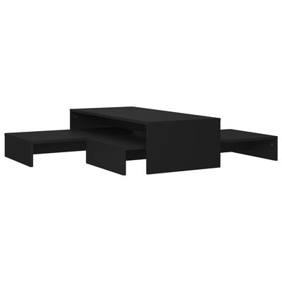 vidaXL üksteise alla käivad kohvilauad, must, 100x100x26,5 cm