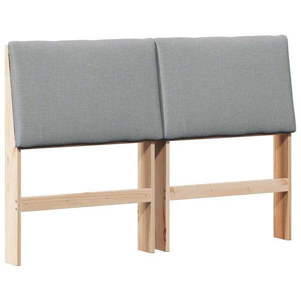 vidaXL Polsterdatud voodiots Helehall 150 cm Tahke m&auml;nd