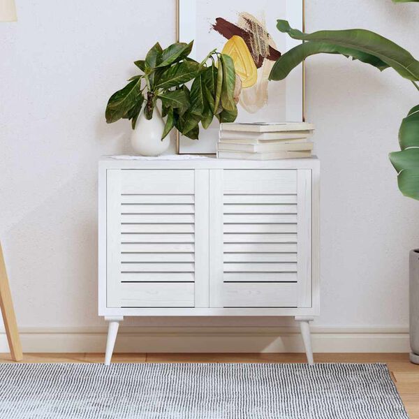 vidaXL kapiuksed v&otilde;redega disain 2 tk Valge 39,5x29,5 cm