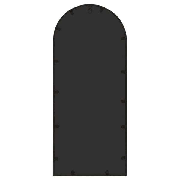 vidaXL aiapeegel, must, 100x45 cm, raud, õues kasutamiseks
