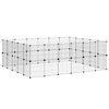 vidaXL 44 paneeliga lemmiklooma aedik uksega, must, 35 x 35 cm, teras