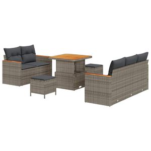 vidaXL Aia Diivanikomplekt padjaga 10 pcs Hall pol&uuml;rotang