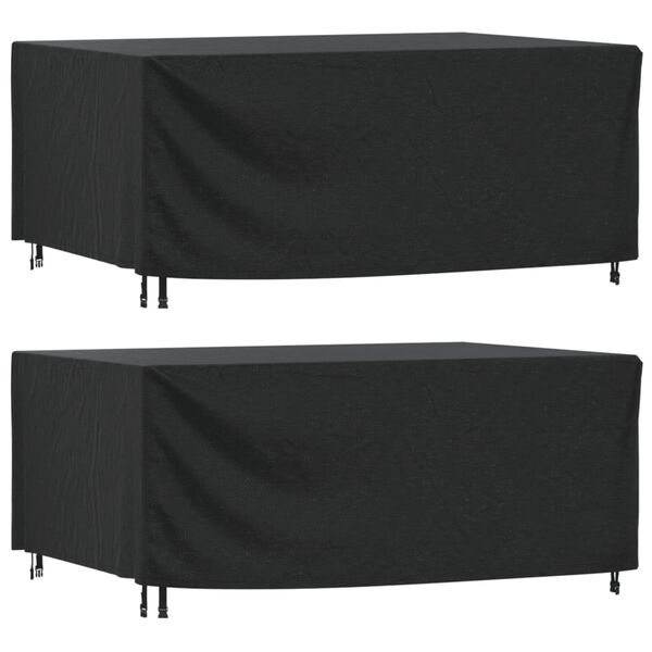 vidaXL aiam&ouml;&ouml;blikatted 2 tk, must, 225x143x90 cm, veekindel 420D