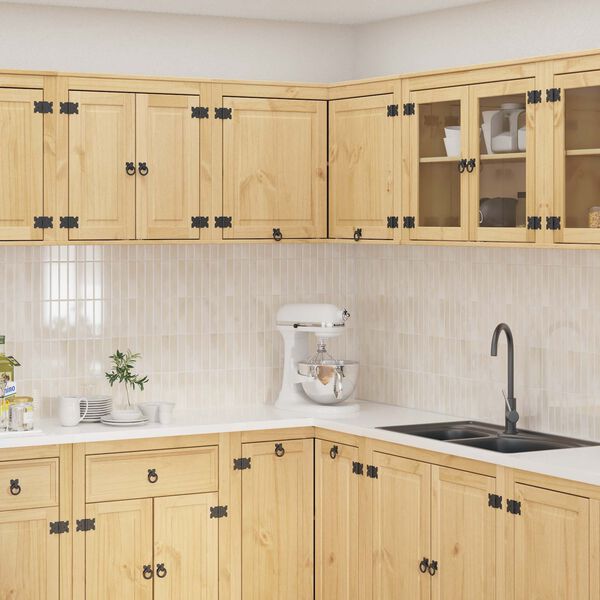 vidaXL Kapp riiuliga uksega SKI Meepruun 80 x 80 x 60 cm Tahke m&auml;nd