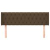 vidaXL voodipeats servadega, tumepruun, 147x16x78/88 cm, kangas