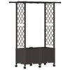 vidaXL T&otilde;stetud Padi Kase ja Katusega Pruun 124,5 x 40 x 142 cm PP