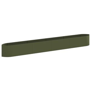 vidaXL T&otilde;stetud Aiapeenar Oliiviroheline 380 x 40 x 40 cm Teras