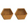 vidaXL seina taimekastid 2 tk, rooste, Corten teras, 46x10x40 cm