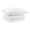 vidaXL Tekk ja padjakomplekt 2 pcs 137x200 cm Suvi 140 GSM Vill Valge