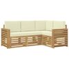 vidaXL Diivanikomplektid 4 pcs Valge ja kreemjas 191 x 132,5 x 73 cm