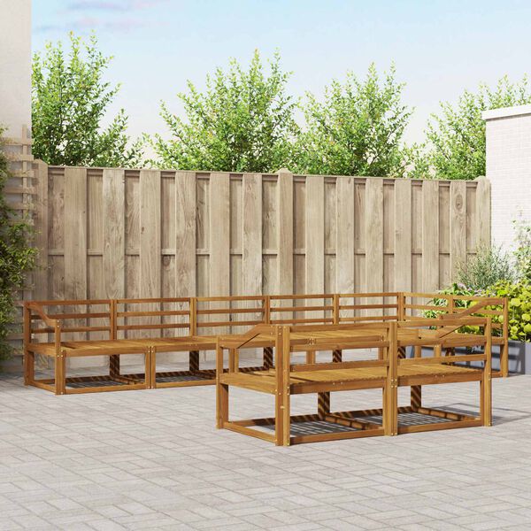 vidaXL V&auml;li diivanikomplekt 8 pcs Neutraalne Tugev akatsiapuu