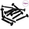 vidaXL Pesa korgipea kruvi 12 tk Must M5 x 40 mm Raud