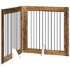 vidaXL Kokkupandav koerte v&auml;rav statiividega 2 pcs Vana puit 200,5 cm