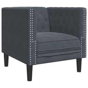 vidaXL Chesterfield tugitool, tumehall, samet