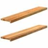 vidaXL aknalauad 2 tk, helepruun, 120 x 20 x 2 cm, toekas tammepuit