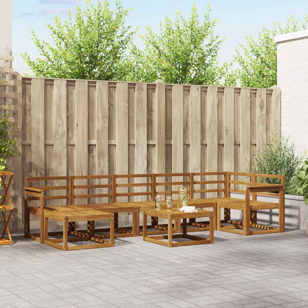 vidaXL V&auml;li diivanikomplekt 8 pcs Neutraalne Tugev akatsiapuu