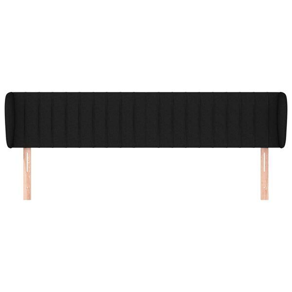 vidaXL voodipeats servadega, must, 203x23x78/88 cm, kangas