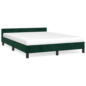 vidaXL Voodiraam ilma Madratsita Tumeroheline 140x200 cm samet