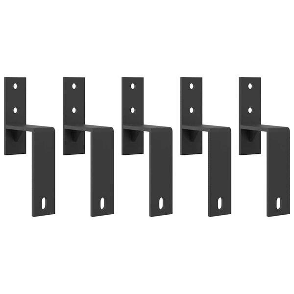 vidaXL liugukse tarvikute komplekt 152,5 cm terasest, must