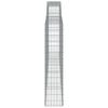 vidaXL kaarekujulised gabioonkorvid 6 tk, 400x30x140/160 cm, raud