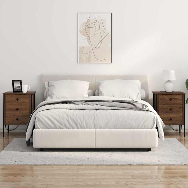 vidaXL &Ouml;&ouml;lambi kapp 2 pcs Pruun tamme 42 x 41 x 61 cm Tehispuit