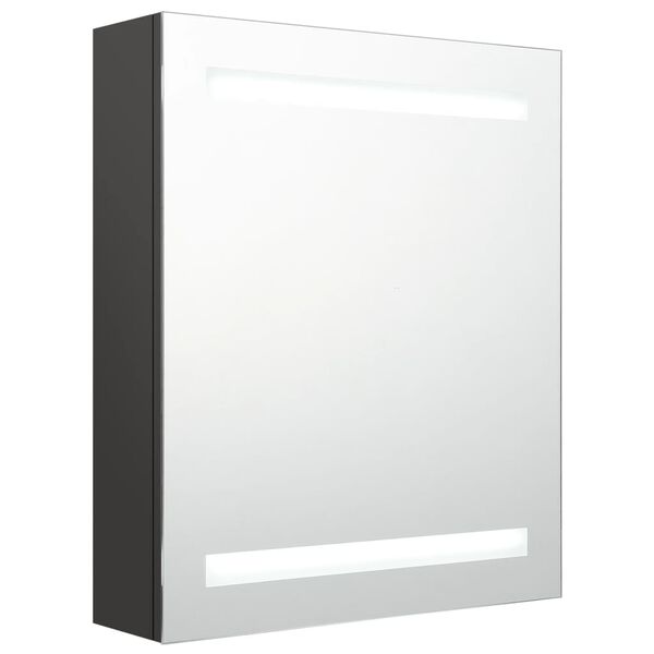 vidaXL LED vannitoa peegelkapp, antratsiithall, 50 x 14 x 60 cm