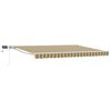vidaXL Manuaalne varikatus LED-idega Roheline, Kollane, Valge 5 x 3 m
