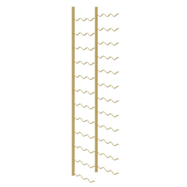 vidaXL seinale kinnitatav veiniriiul 36 pudelile, kuldne raud