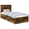 vidaXL Voodi raam sahtliga Suitsetatud tamm 90 x 190 cm Inseneripuit