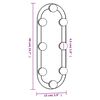 vidaXL seinapeegel LED-tuledega, 15 x 40 cm, klaas, ovaalne