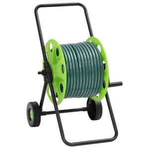 vidaXL voolikurull k&auml;ruga, roheline, 30 m PVC voolikuga