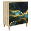vidaXL &Otilde;hupoli WIJHE Teal marmoriprint 66 x 36,5 x 75 cm Tehispuit