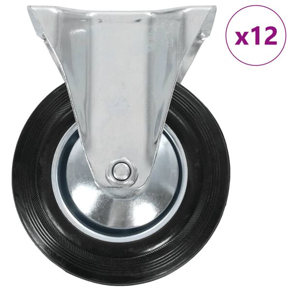 vidaXL fikseeritud rattad, 12 tk, 160 mm