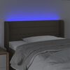 vidaXL LED-voodipeats, pruunikashall, 93x16x78/88 cm, kangas