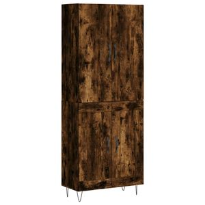 vidaXL k&otilde;rge kapp, suitsutatud tamm, 69,5 x 34 x 180 cm, tehispuit