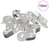 vidaXL Kappi R&ouml;&ouml;pa Kinnitus 12 pcs Valge Tsink 40 x 18 x 10 mm Raud