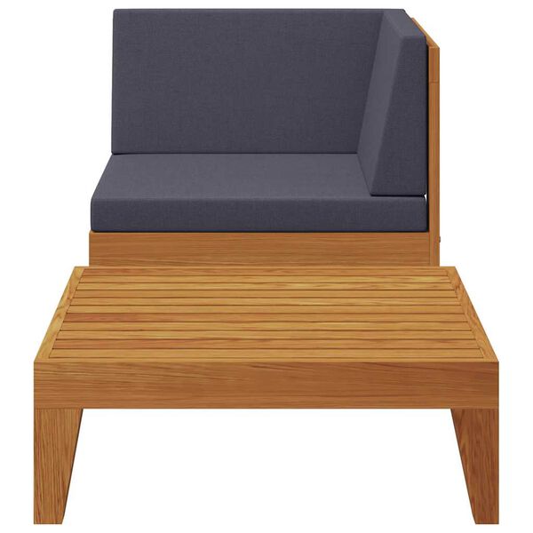 vidaXL 2-osaline aiadiivani komplekt patjadega, akaatsiapuit