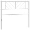 vidaXL metallist vahetatav voodipeats, valge, 100 cm