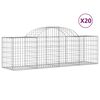 vidaXL kaarekujulised gabioonkorvid 20 tk, 200x50x60/80 cm, raud