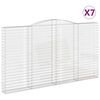vidaXL kaarekujulised gabioonkorvid 7 tk, 400x30x220/240 cm, raud