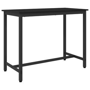 vidaXL laud Must tamm 100 x 50 x 76,5 cm T&ouml;&ouml;deldud puit ja teras