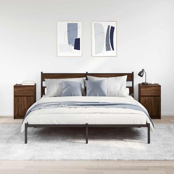 vidaXL &ouml;&ouml;kapid 2 tk, pruun tamm, 39x35x65 cm, tehispuit