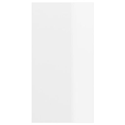 vidaXL seina telerikapp, kõrgläikega valge, 37x37x72 cm puitlaastplaat