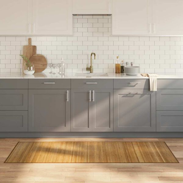 vidaXL vaip, ristk&uuml;likukujuline, naturaalne, 70 x 200 cm, bambus