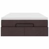 vidaXL ottomani voodi madratsiga, tumepruun, 120x190 cm, kangas
