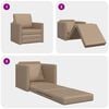 vidaXL kaks-&uuml;hes p&otilde;randa diivanvoodi, cappuccino, 112x174x55 cm