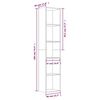 vidaXL raamatukapp, suitsutatud tamm, 40 x 30 x 189 cm, tehispuit