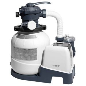 INTEX Liivafilter Basseini Pump &Uuml;lemaid Maapinnale Valge ja must PVC
