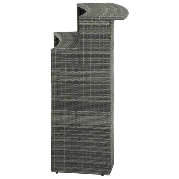 vidaXL aia baarilaud, hall, 120x55x110 cm, polürotang