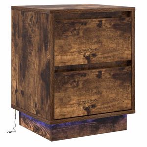 vidaXL &Ouml;&ouml;lambi kapp Suitsetatud tamm 39 x 34,5 x 50 cm Tehispuit